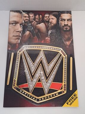 WWE Promotional Poster Featuring John Cena - Black, Red, Blue